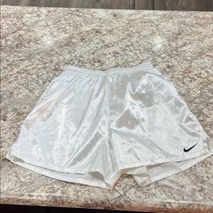 Nike Women's Shiny White Athletic Shorts